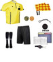 1 Stop Soccer Premium Referee 10 Piece Package kit Jersey Coin Short Socks Flags Set Whistle Referee wallet and cards