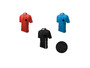 3 Pc Pro Soccer Referee Jerseys Set Red Blue Black 1 Patch