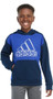 Adidas Youth Boy's Fleece Long Sleeve Graphic Logo Pullover Hoodie (US, Alpha, Medium, Regular, Blue Royal)