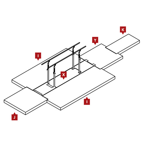 EVO-Elite™ Domestic Parallel Bars 20cm Mat System