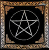 90cm Gold Bordered Pentagram Altar or Tarot Cloth