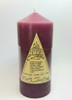 13cm Dark Purple Grape Hand Made Church Pillar Candle - Non Toxic