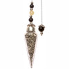 Pendulum Glass Teardrop with Pyrite Chips 27cm