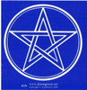 Blue Pentagram Bumper Sticker 7cm x 7cm 