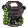 Witches Cauldron Ivy Tealight Candle Holder 10cm