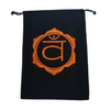 Chakra Velveteen Drawstring Tarot Bag Sacral Orange 18cm