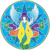 Sunseal Stained Glass Decal Suncatcher Sticker 14cm Guardian Angel Mandala