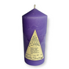 13cm Light Purple Hand Made Church Pillar Candle