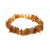 Red Aventurine Gemstone Chip Stretch Bracelet