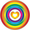 Sunseal Stained Glass Decal Suncatcher Sticker 14cm Rainbow Heart