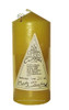 Yellow Hand Made Church Pillar Candle