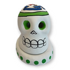 Incense Burner Cone Holder Clay Skull Hand-Painted Small 7cm