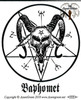 Baphomet Bumper Sticker 9.2cm x 7.7cm