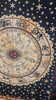 Zodiac Cotton Tapestry Black Yellow 140cm x 200cm 