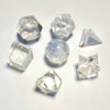 Platonic Solids Set of 7 Clear Quartz 1.5-2cm