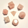 Platonic Solids Set of 7 Rose Quartz 1.5-2cm