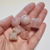 Platonic Solids Set of 7 Rose Quartz 1.5-2cm