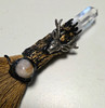 Besom Altar Broom Small 19.5cm Deer Totem Clear Quartz