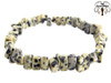 Dalmatian Jasper Gemstone Chip Stretch Bracelet