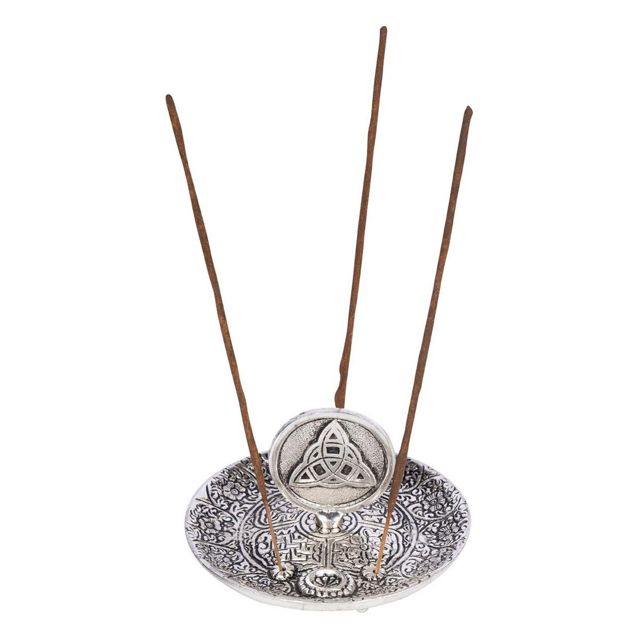 Aluminium Ash Catcher Incense Burner Triquetra 11cm