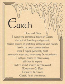 Earth Evocation Poster on Parchment A4