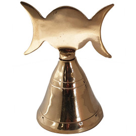 Brass Triple Moon Altar Bell 8cm.  