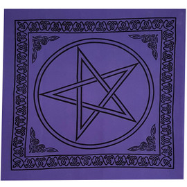 Purple Pentacle Altar Cloth 1m x 1m 