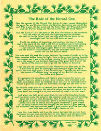 The Rede of the Horned One Poster on Parchment A4