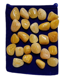 Yellow Aventurine Gemstone Rune Set