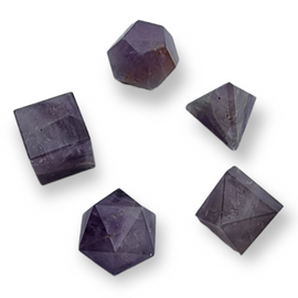Platonic Solids ~ Set of 5 ~ 1.5-2cm ~ Amethyst