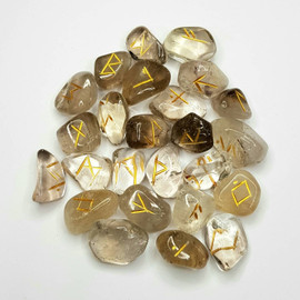 Citrine Natural Gemstone Rune Set
