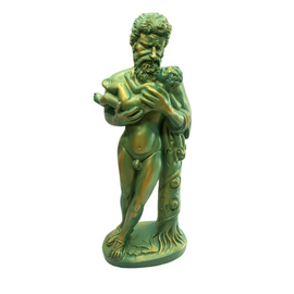 Silenus Holding Baby Dionysus Statue ~ Fatherhood, Mentoring, Nurture 25cm