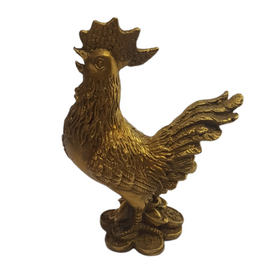 Auspicious Rooster Statue ~ Small Solid Brass ~ 9cm