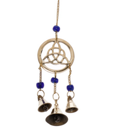 Wind Chime Brass Triquetra 22.5cm