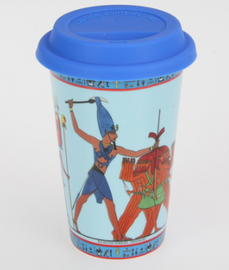 Egyptian Ceramic Anubis Anpu Travel Mug 14cm 