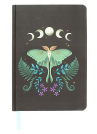 Luna Moth Moon Phase Spell Book Journal Book of Shadows 21x15cm