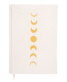 Velvet Cream Moon Phase Spell Book Journal Book of Shadows 21x15cm