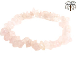 Rose Quartz Gemstone Chip Stretch Bracelet