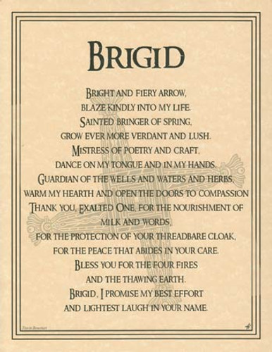 Brigid Poster on Parchment A4