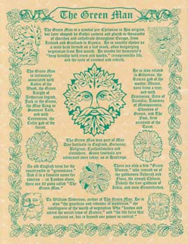 Greenman Poster on Parchment A4
