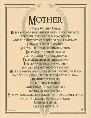 Great Mother Spirit Poster on Parchment A4