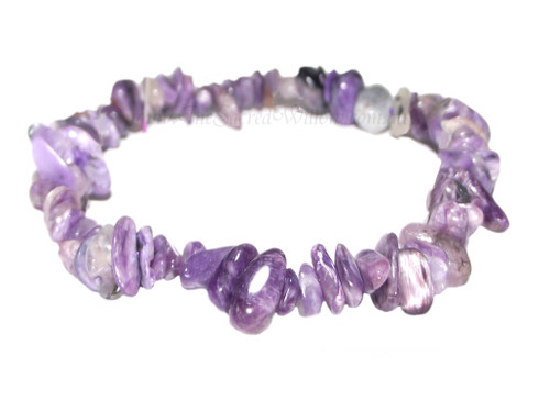 Charoite Gemstone Chip Stretch Bracelet