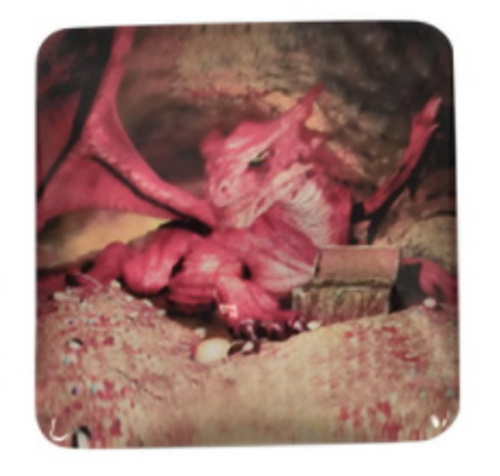 Glass Dragon Magnet Red 5.5cm