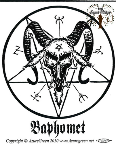 Baphomet Bumper Sticker 9.2cm x 7.7cm