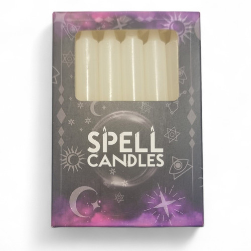 Spell Candles Chime Wish Mini Ritual Candles - White 12 pack