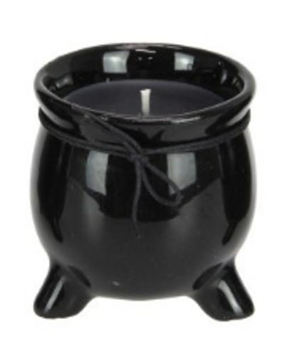 Cauldron Candle Ceramic 8cm "Black Opium"