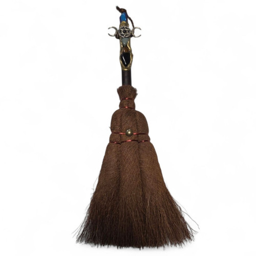 Besom Altar Broom Small 32cm Triple Moon Aura Quartz