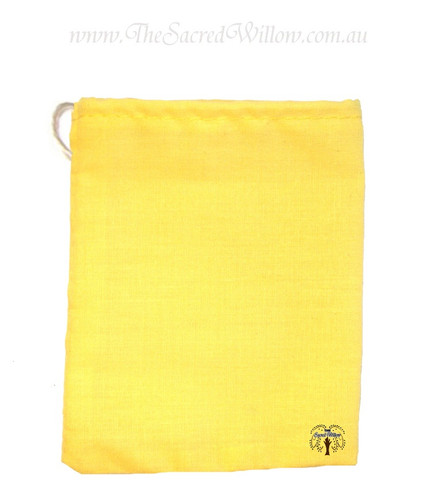 Yellow Cotton Mojo Bag 10cm