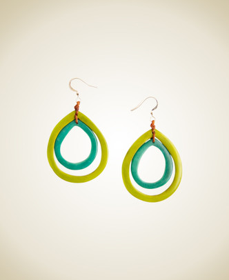 Andy Earrings Lime - Emerald Green
