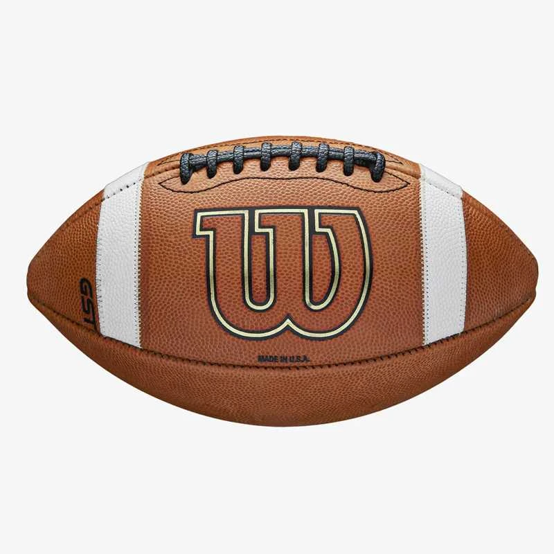 Wilson GST NFHS Official Size Tan Leather Football WF1007601IBOF